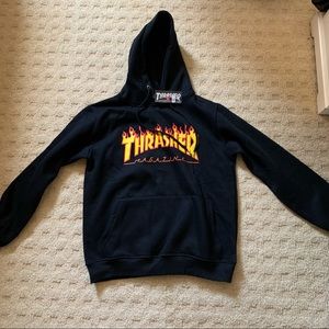 Thrasher hoodie in a size Youth Large but fits an Adult Small